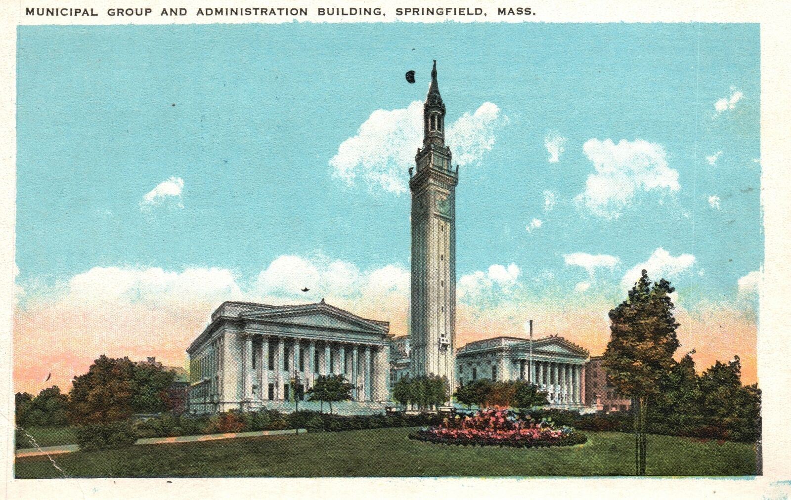 Vintage Postcard Municipal Group Administration Bldg. Springfield Massachusetts