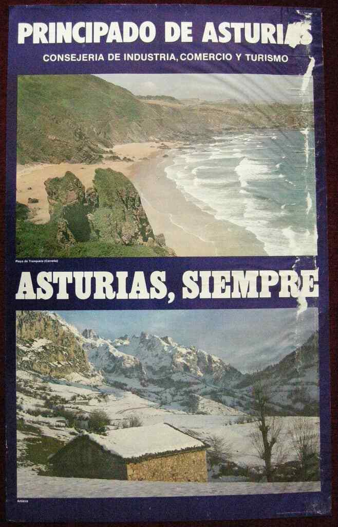 1983 Original Poster Spain Asturias Tranquero Amieva