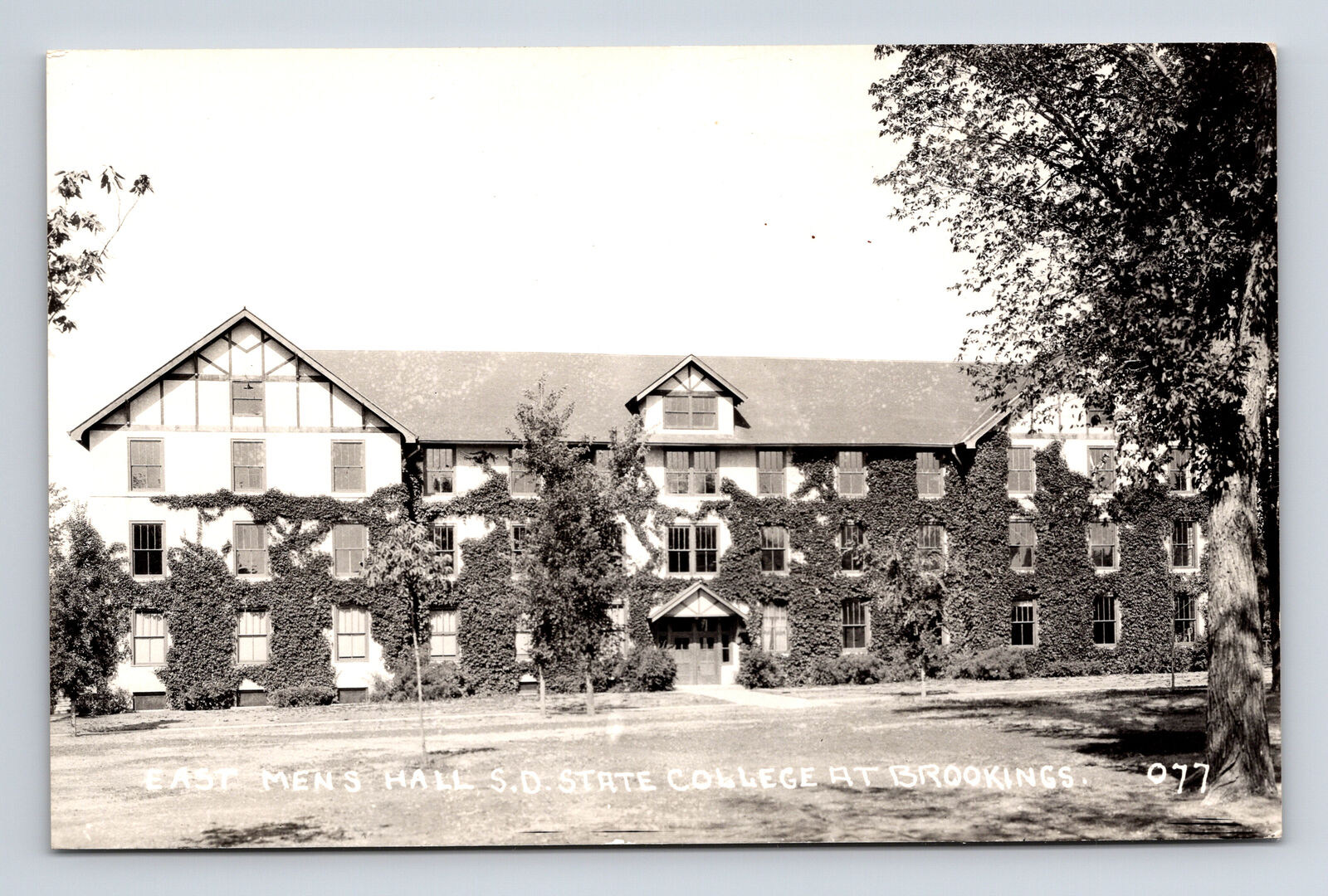 c1949 RPPC Mens East Hall SD State College at Brookings South Dakota SD Postcard