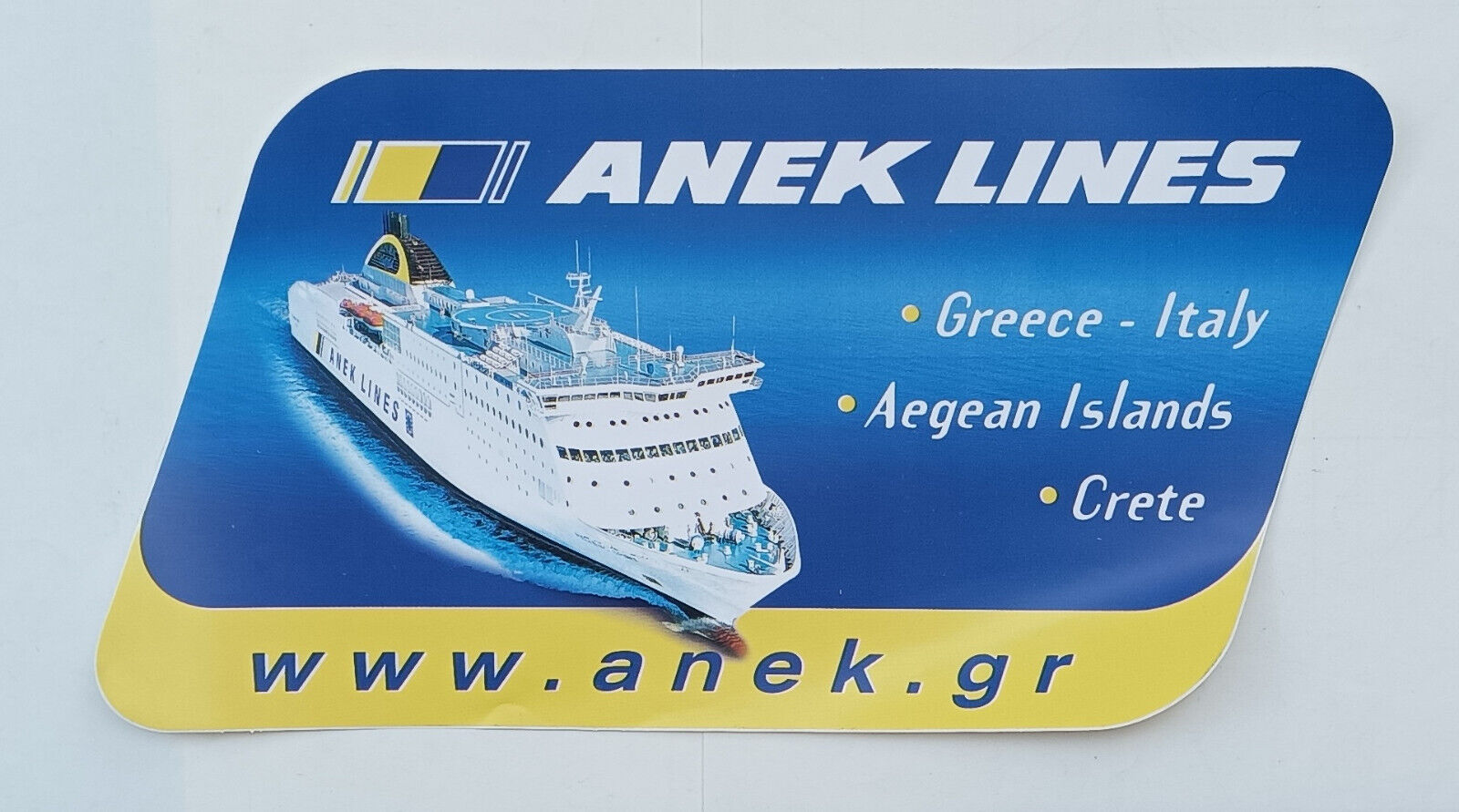 Greece ANEK Lines Italy Greece Aegean Islands Crete Big Sticker 50 cm