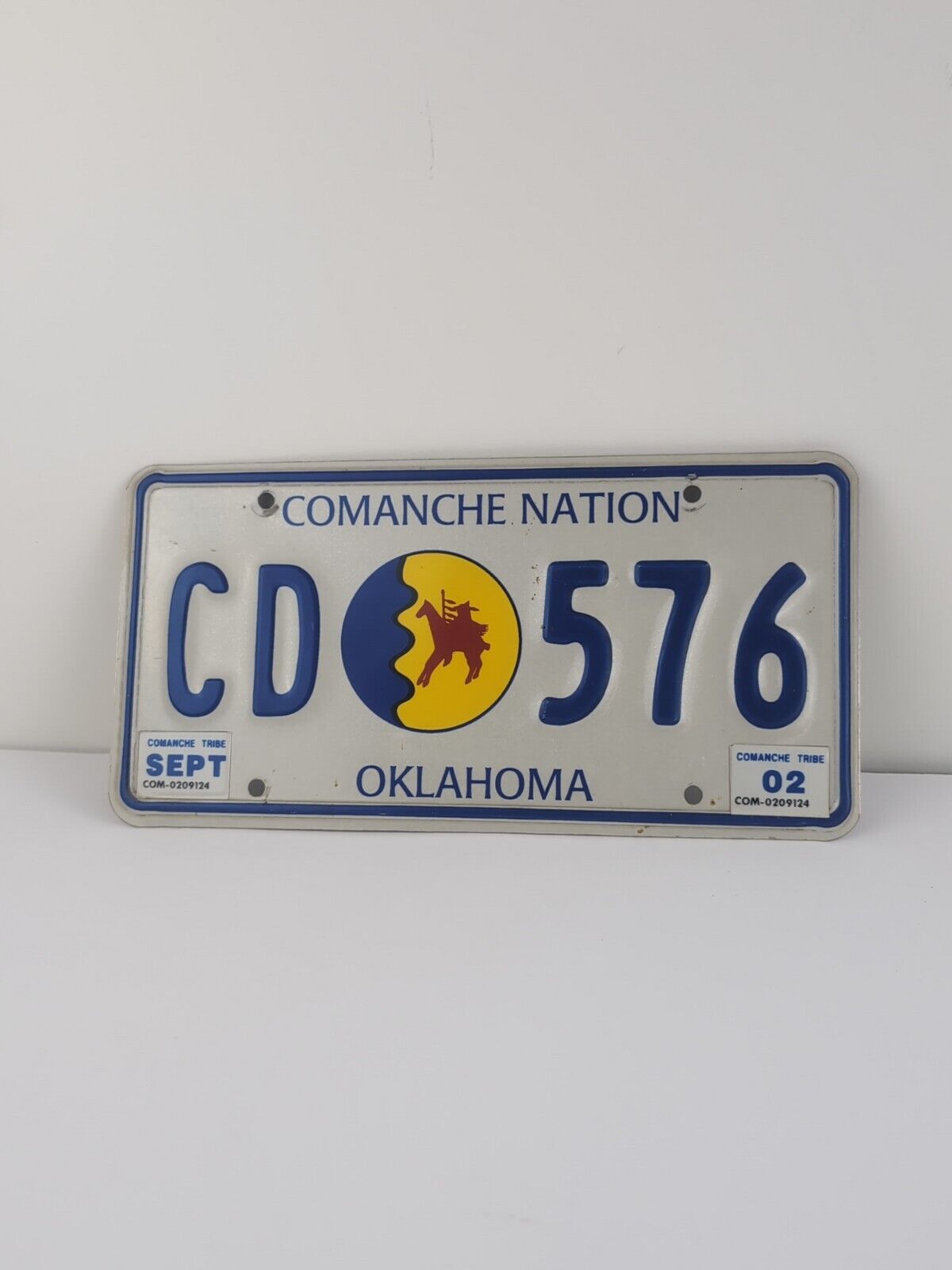 Comanche Nation Oklahoma License Plate CD 576
