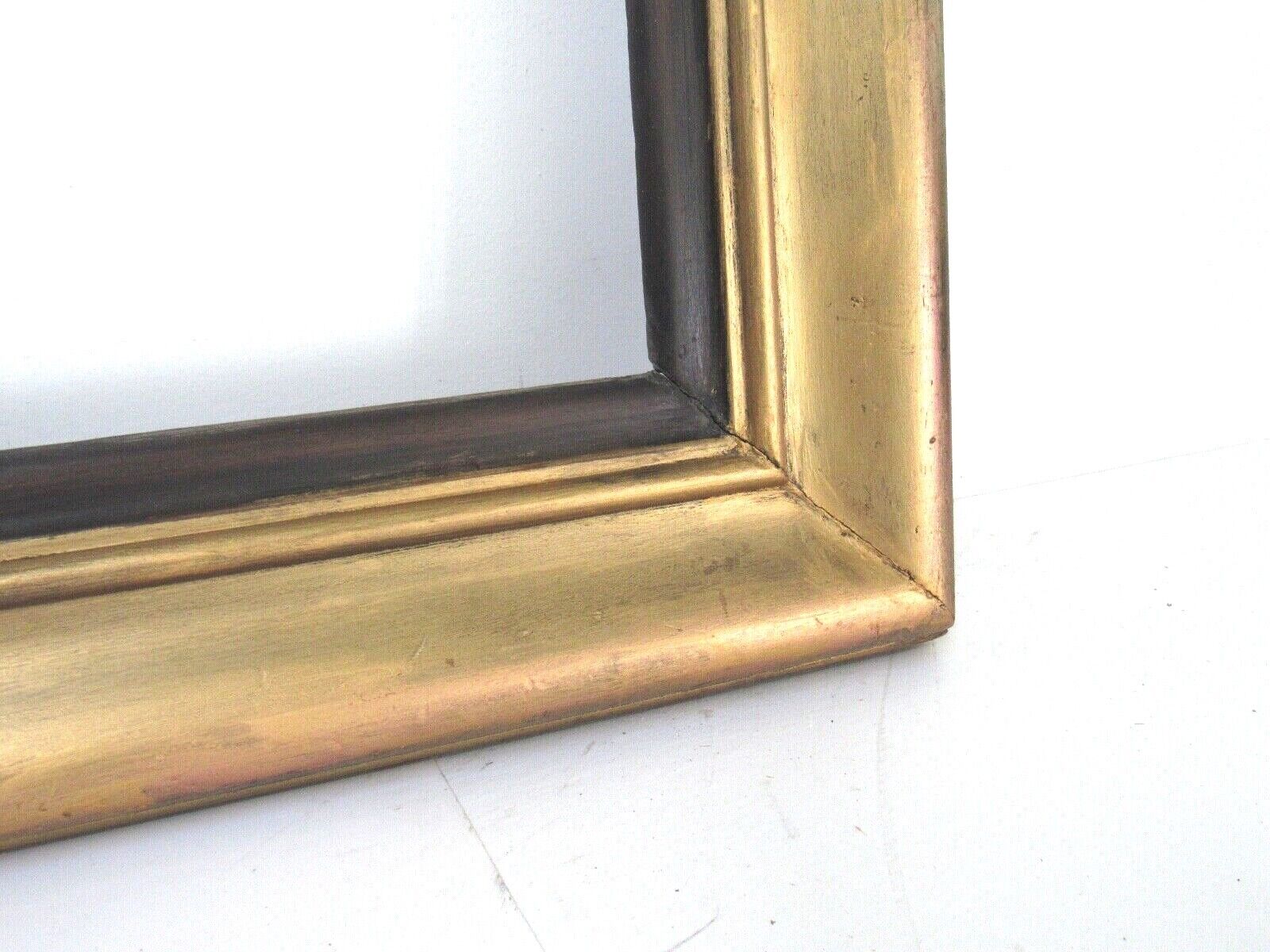 ANTIQUE  GILDED / BLACK FRAME FOR PAINTING  20  X 14  INCH ( h-30)