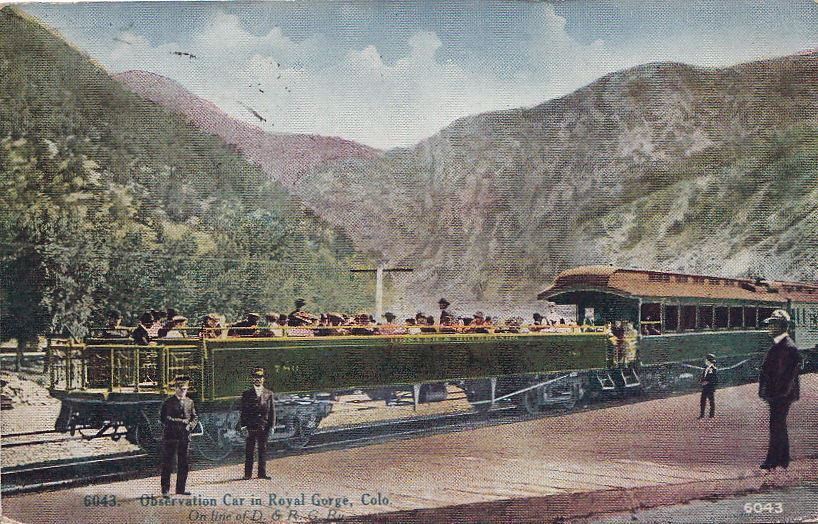  Postcard Observation Car Royal Gorge CO 