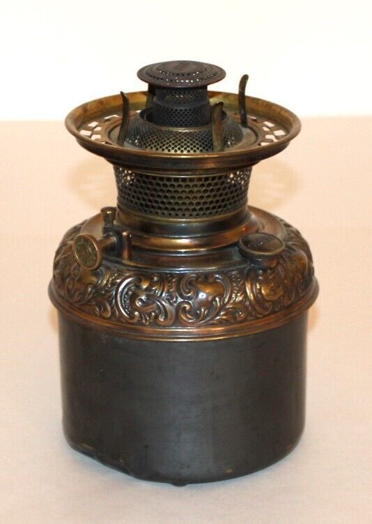 Brass Oil Lamp Font B&H Bradley And Hubbard High Dome Banquet GWTW Kerosene Oil