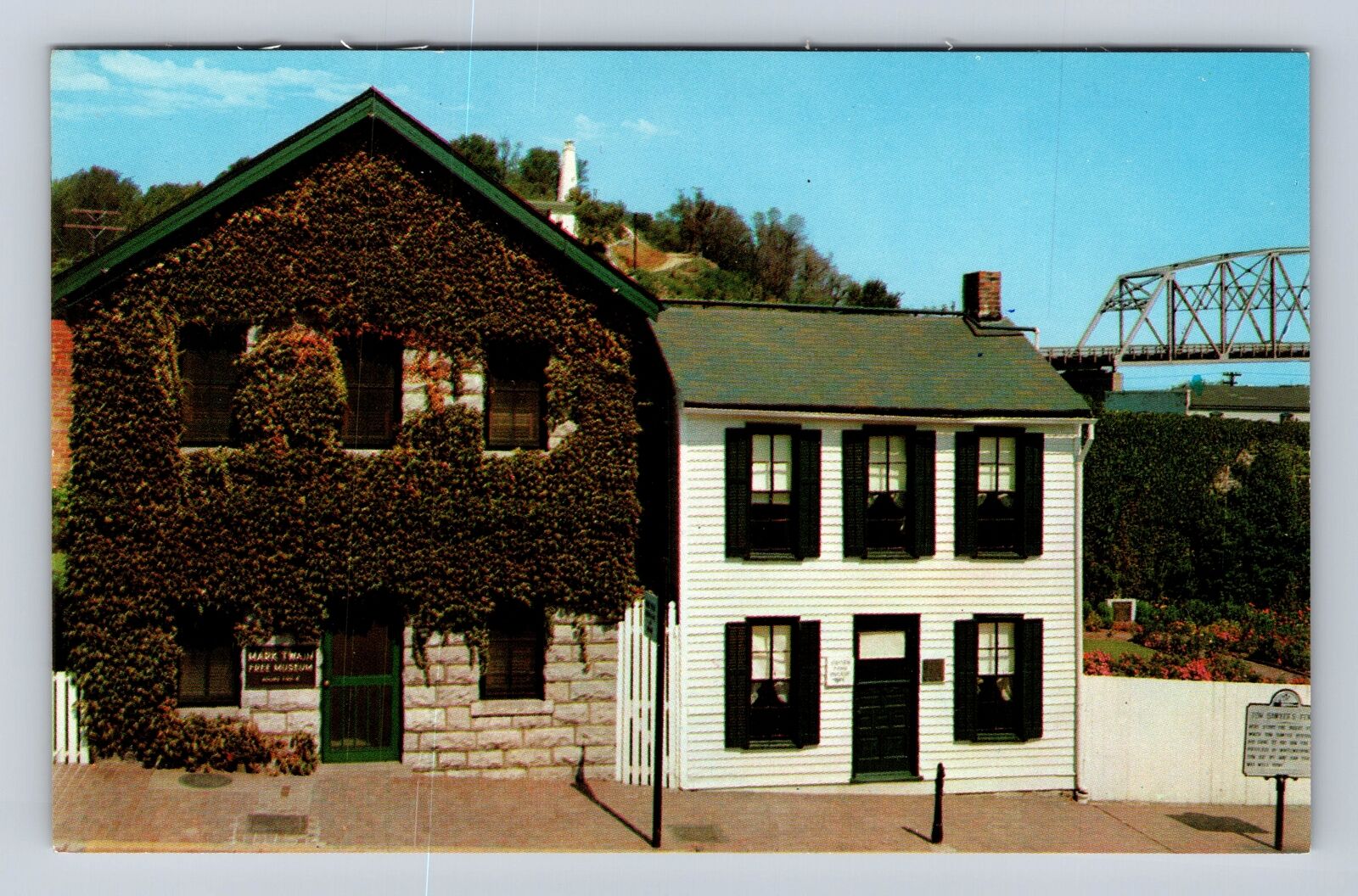 Hannibal MO-Missouri, Museum, Boyhood Home Mark Twain, Vintage Souvenir Postcard