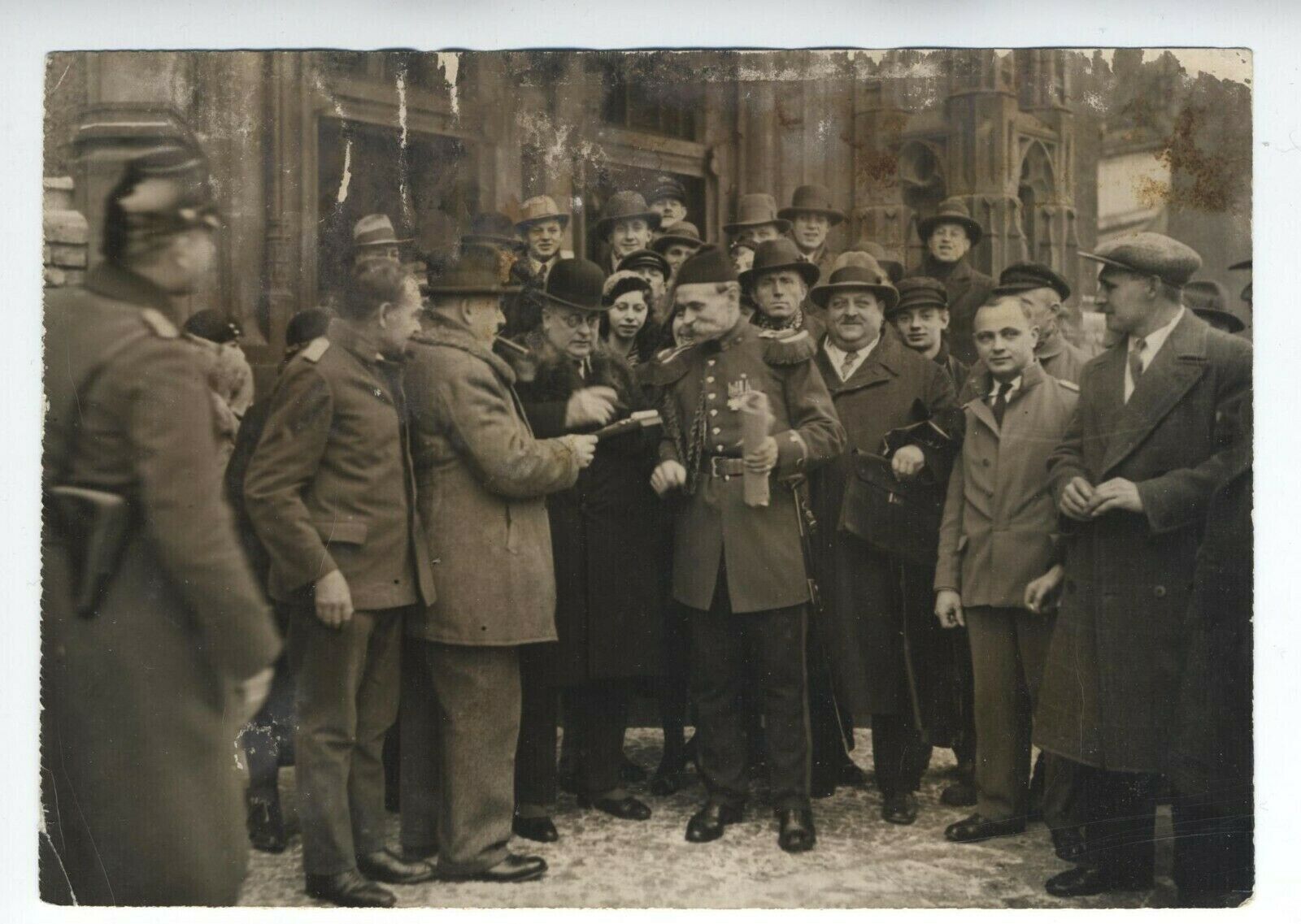 ORIGINAL KING OF ALBANIA PHOTO OTTO WITTE IN COURT BERLIN IN UNIFORM VINTAGE