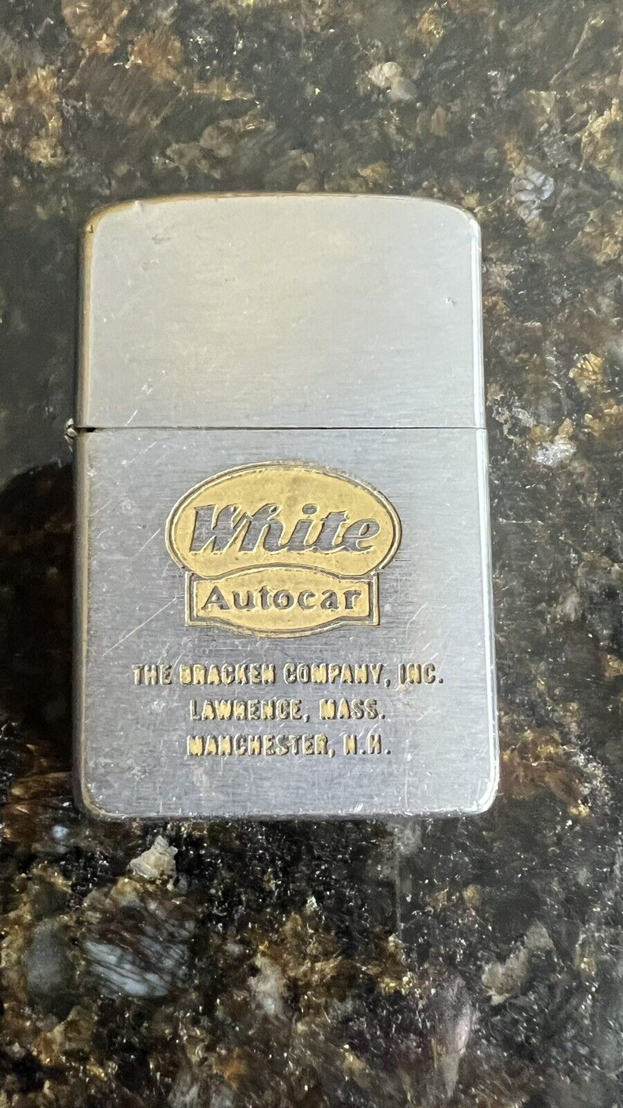 EXTREMELY RARE 1958 White Autocar The Bracken Company Zippo Lighter