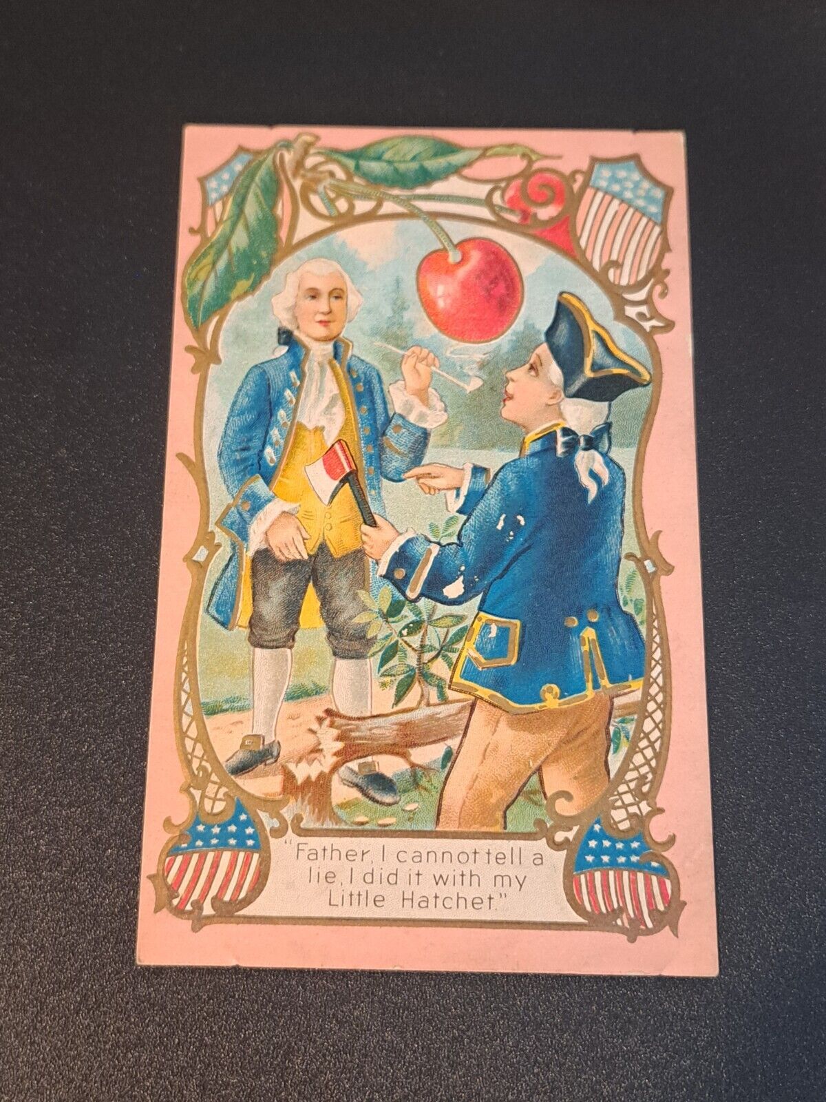1909 Patriot Postcard Vintage George Washington 