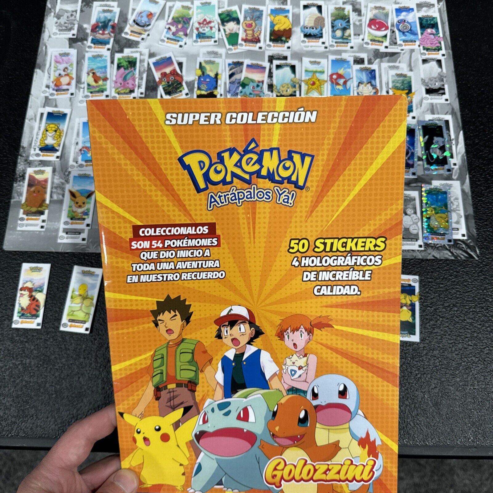 Golozzini Pokemon Master set Album Pokemon Stickers Chicle Completo