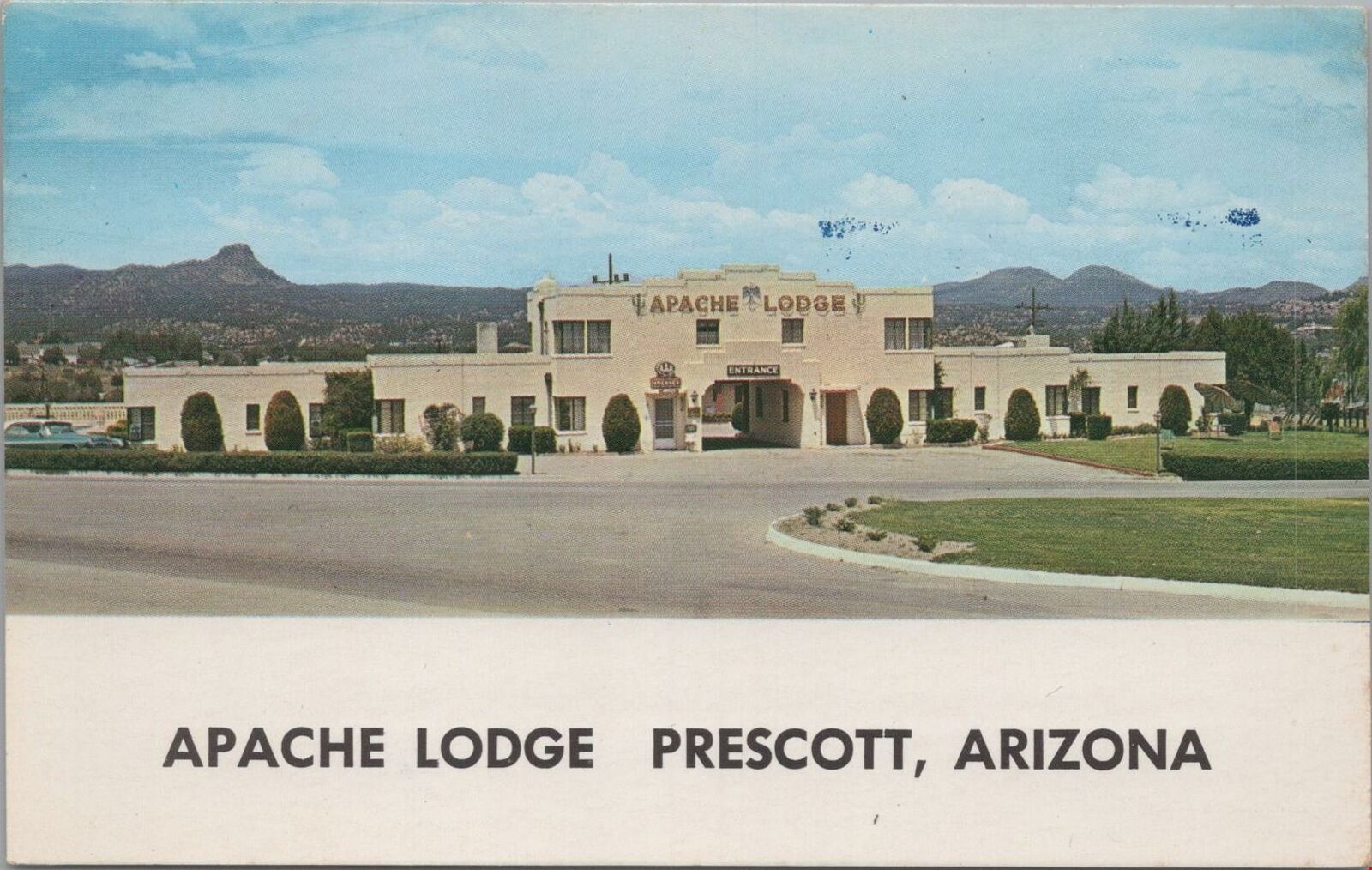 Postcard Apache Lodge Prescott Arizona AZ 