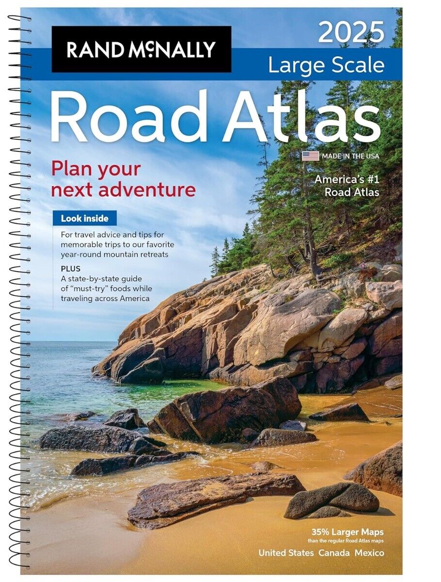 Rand McNally Road Atlas Large Scale 2025: United States, Canada, Mexico (Rand...