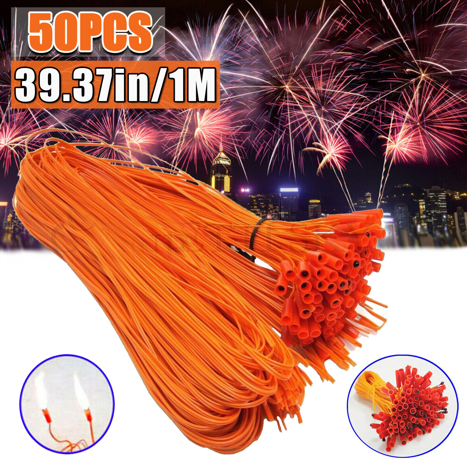 50pcs 39.37in Electric Connecting Wire for Firework Firing System Match Igniter
