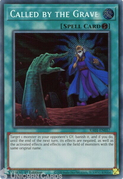 RA01-EN057 Called by the Grave :: Secret Rare 1st Edition YuGiOh Card