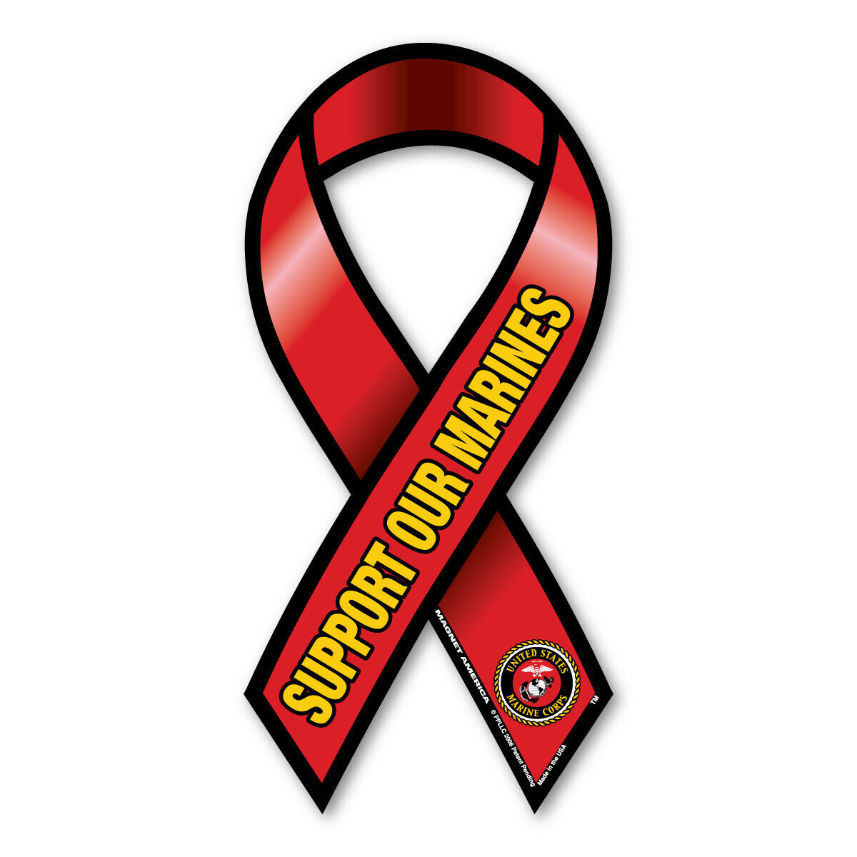 Support Our Marines Ribbon  Magnet