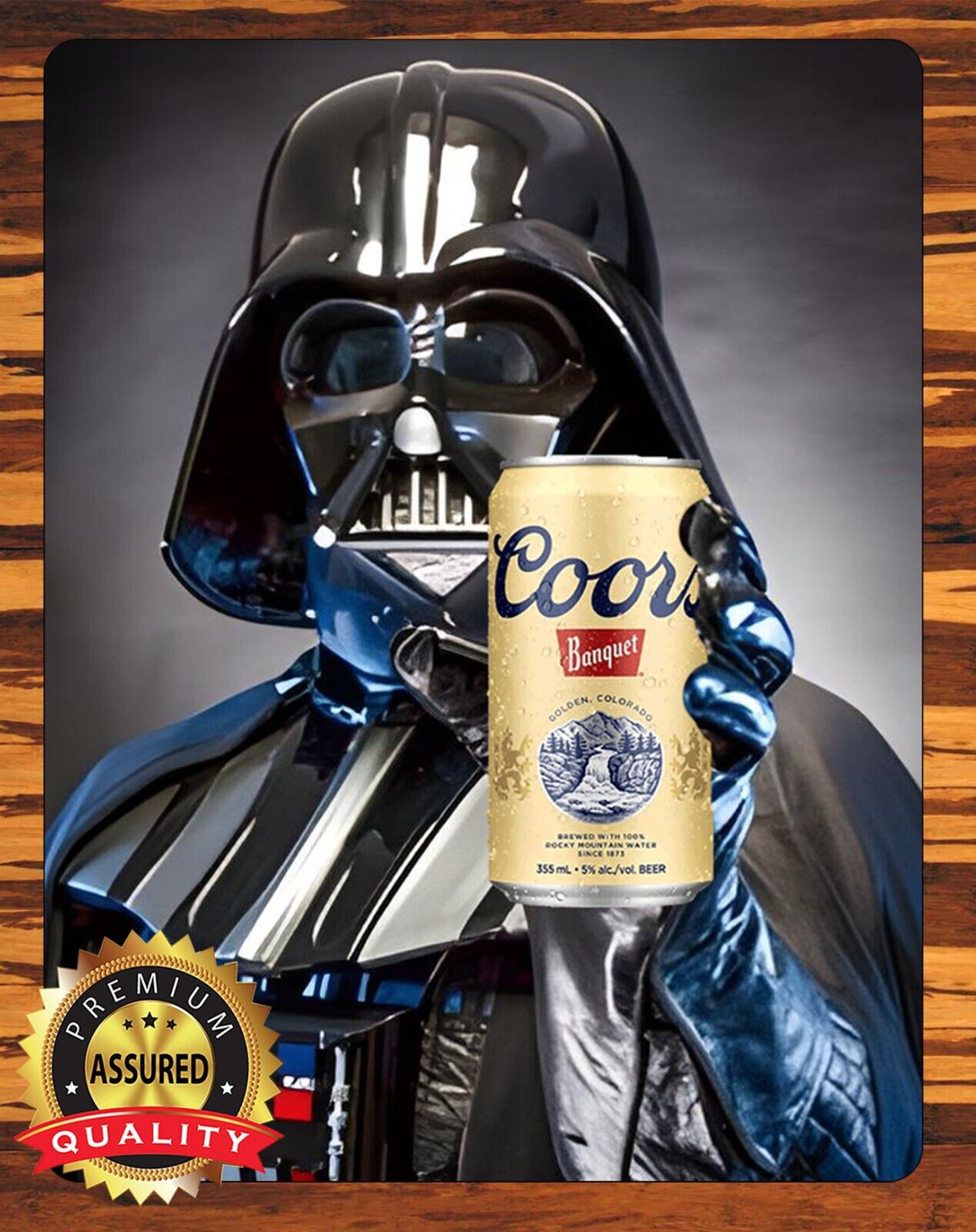 Coors Banquet Beer - Star Wars - Darth Vader - Metal Sign 11 x 14