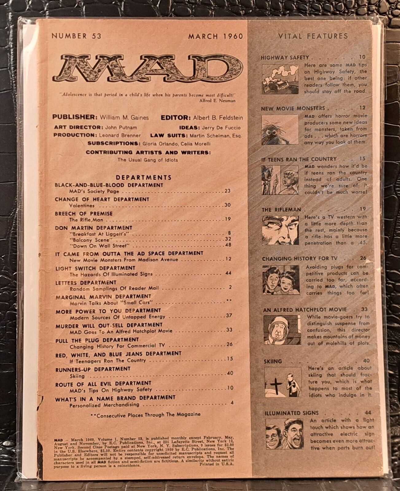 MAD Magazines Various Vintage March 1960 - October 1999 Out of Print Unique