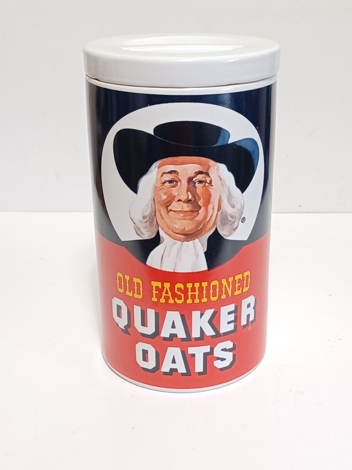Vintage 1977 Old Fashioned Quaker Oats Ceramic Cookie Jar Regal China 9.5\