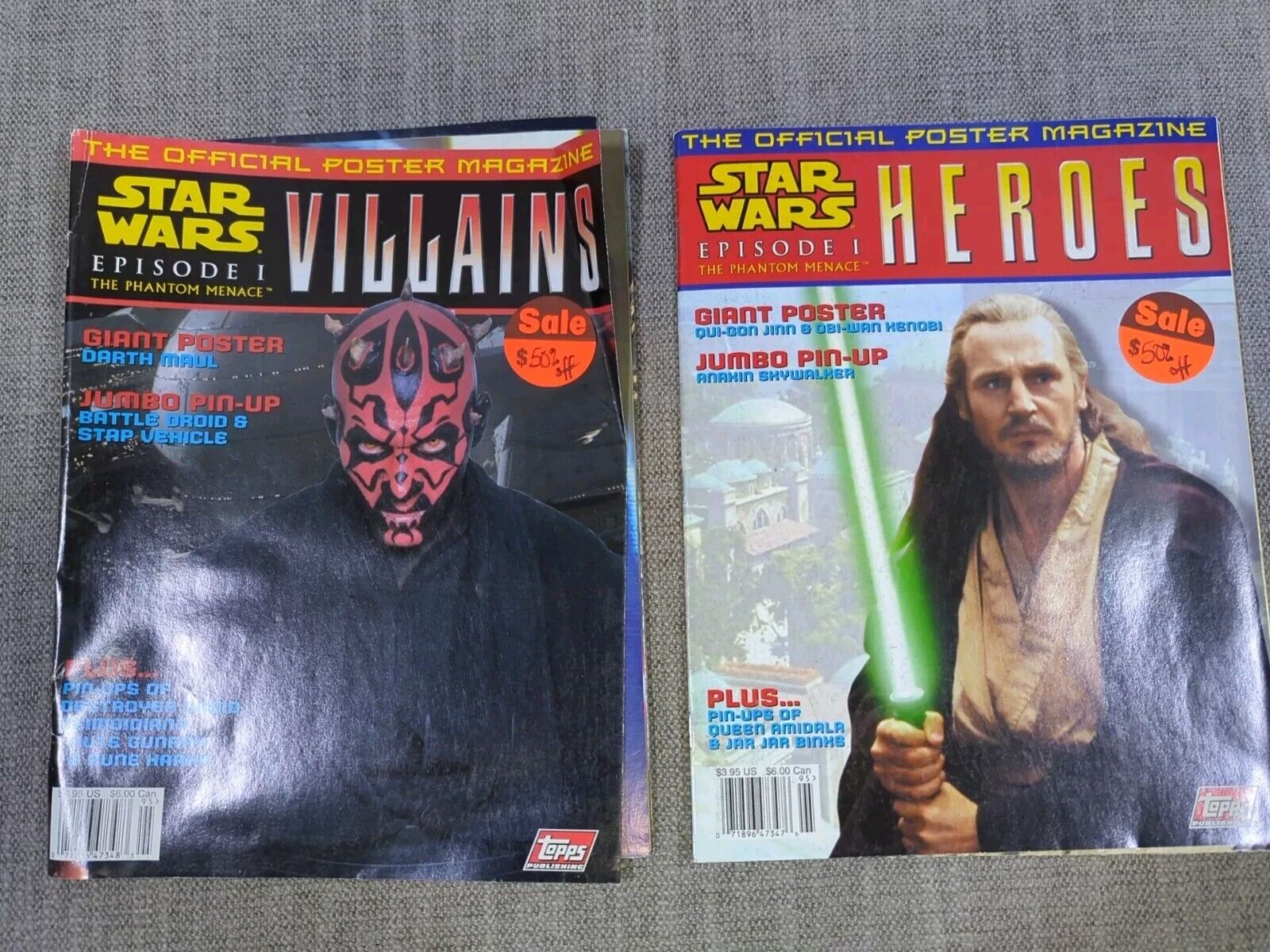 The Official Poster Magazine Star Wars Phantom Menace Heroes & Villains Lot 2