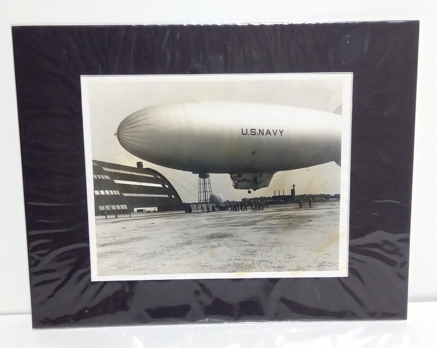 Original Vintage Hollywood 8x10 Photo - US Navy Blimp  Matted to 11x14