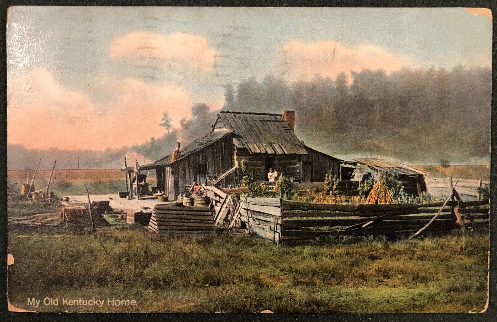 post card postcard my old Kentucky home, posted 1911, Leighton Company