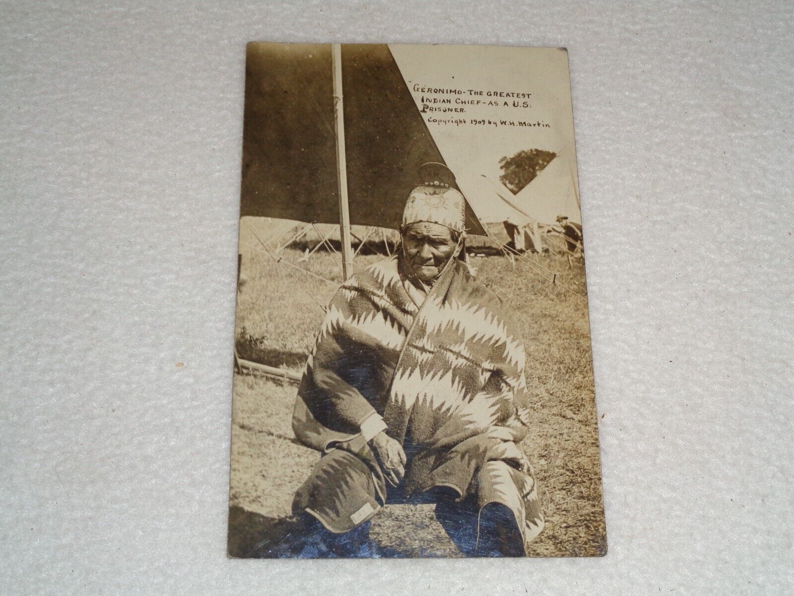 1909 Geronimo Greatest Indian Chief W.H. Martin Rare Antique Unused Postcard