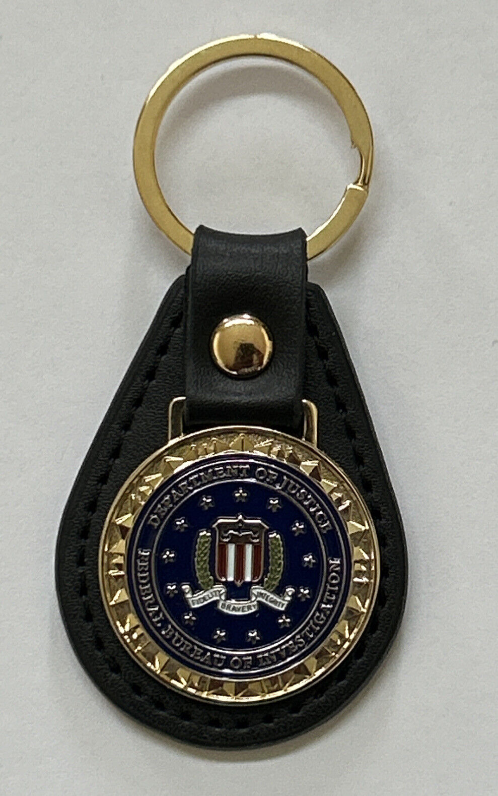 FBI Federal Bureau Of Investigation Leather with Seal Key Chain