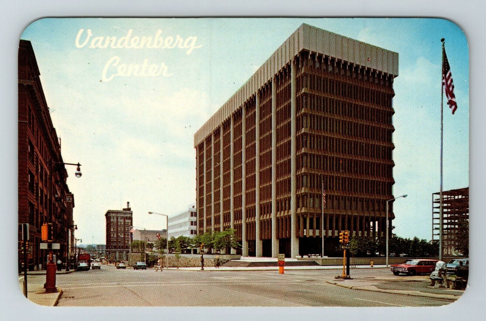 Grand Rapids MI-Michigan, Vandenberg Center  Vintage Souvenir Postcard