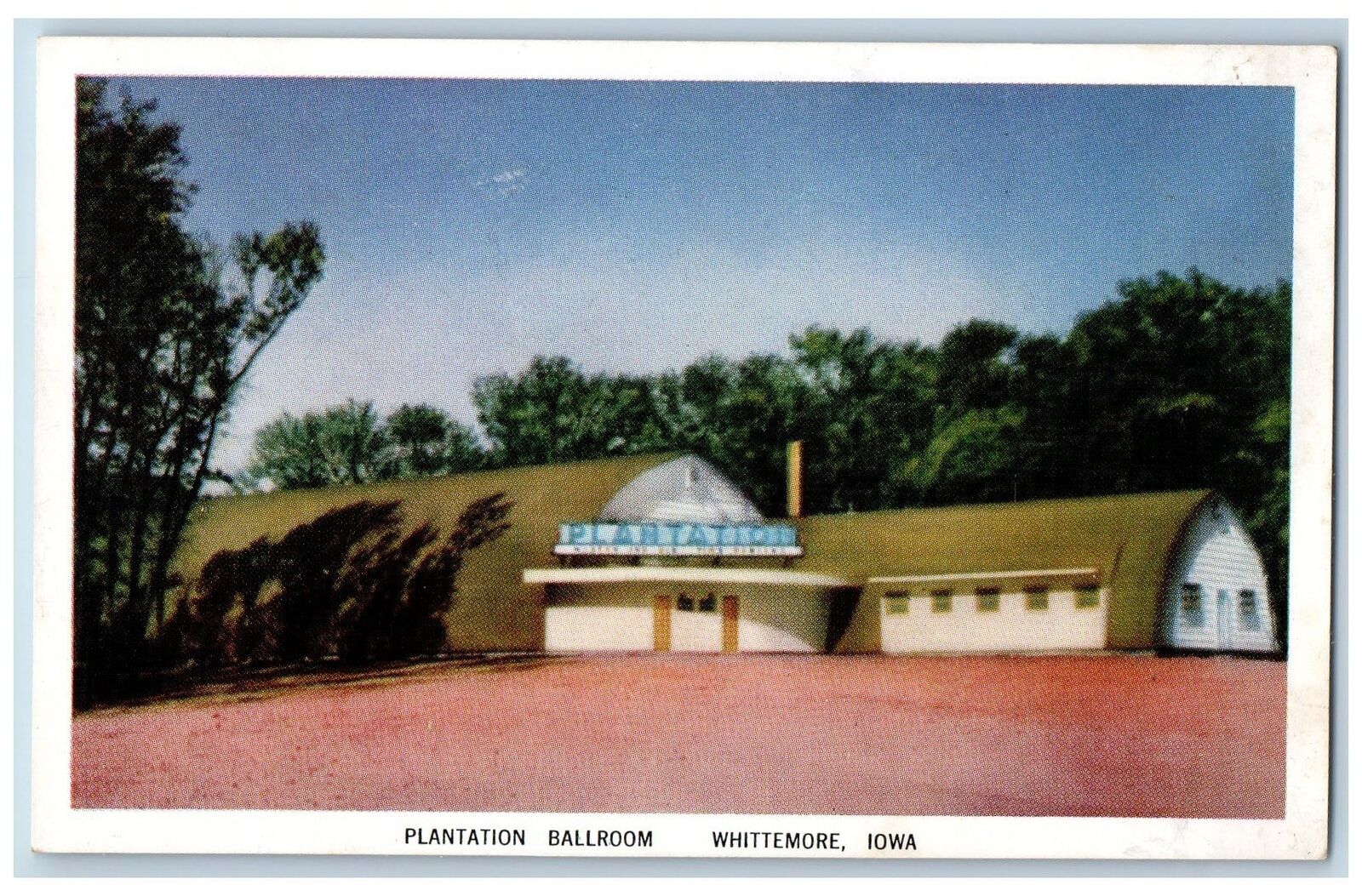 c1920\'s Plantation Ball Room Exterior Building Whittemore Iowa Vintage Postcard