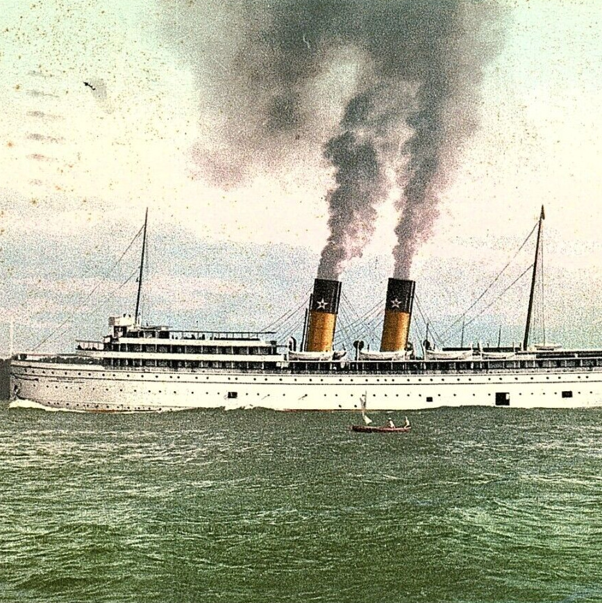 1908 SS Northwest Chatham Wallaceburg Lake Erie RR Accident Ontario Postcard