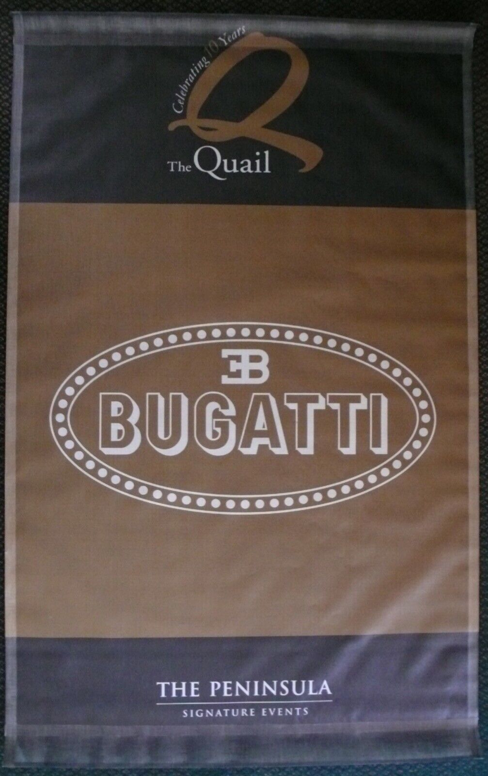 BUGATTI 2012 10th Anniv QUAIL Motorsports Gathering 6-Ft BANNER 1 of only 2 made