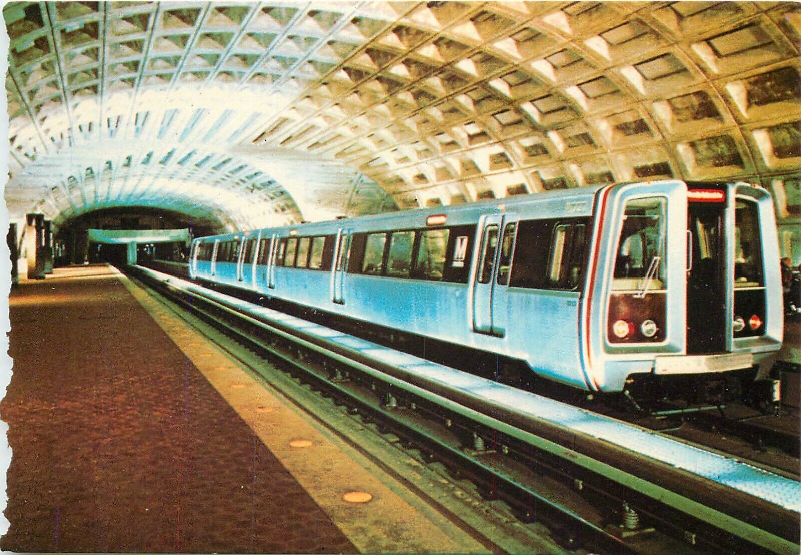 c1970s Spacious Metro Stations - Subway Train, Washington DC Postcard