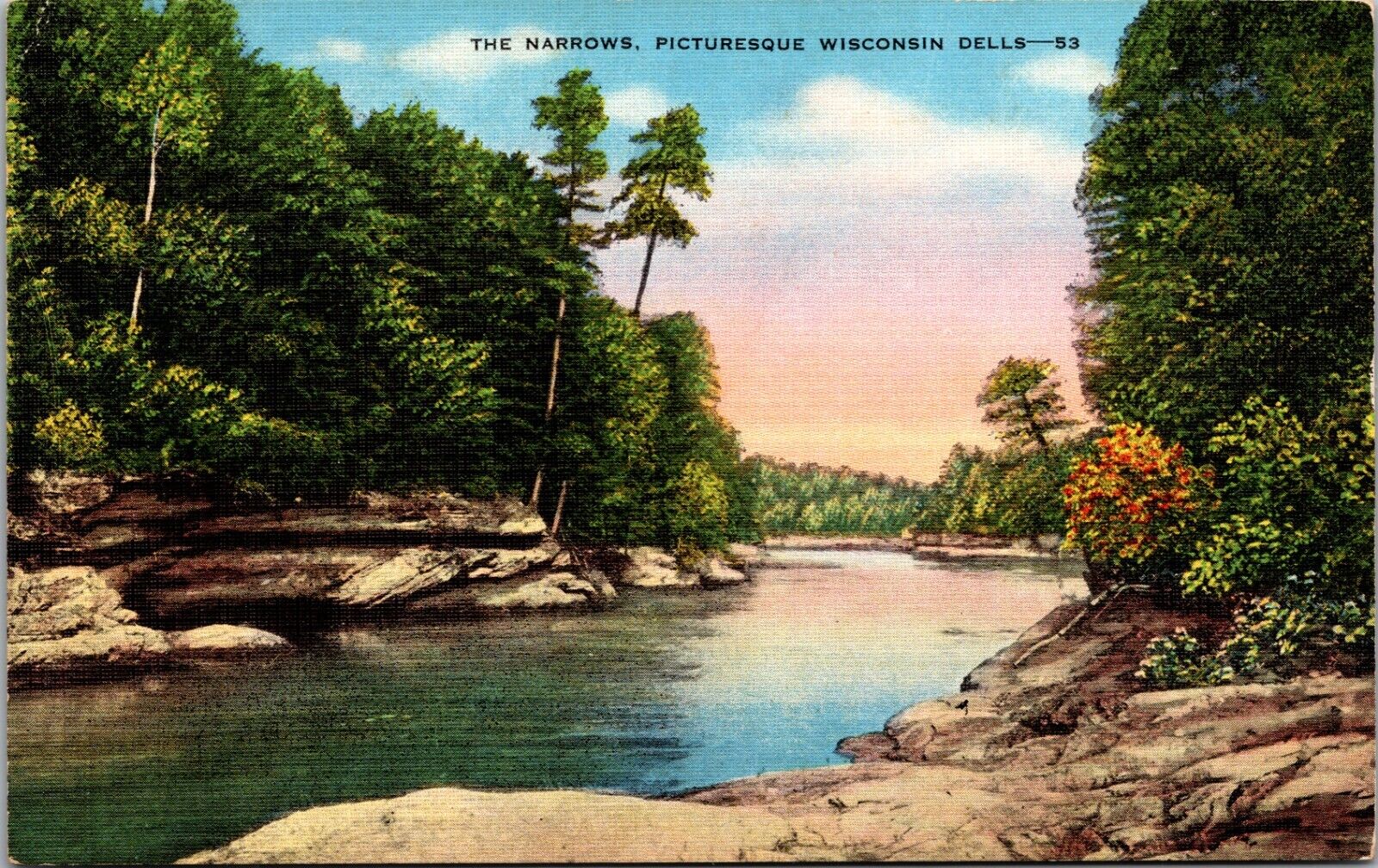 The Narrows Picturesque Wisconsin Dells 1942