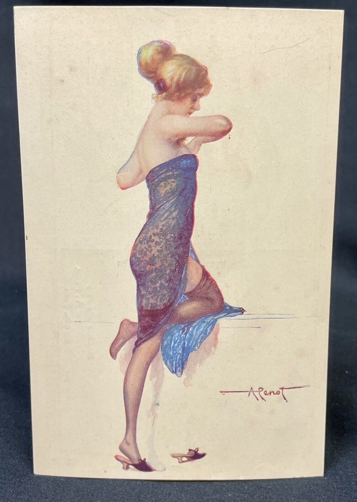 Artist Albert Penot | Modèles d'atelier | Nude Woman | Marque L-E 1900s