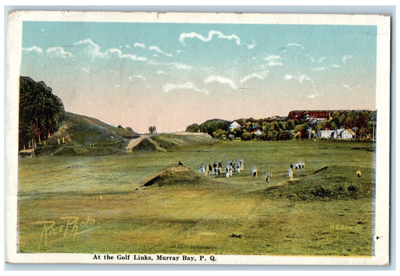 c1920\'s Rice Photo, At The Golf Links Murray Bay P.Q. Canada Postcard