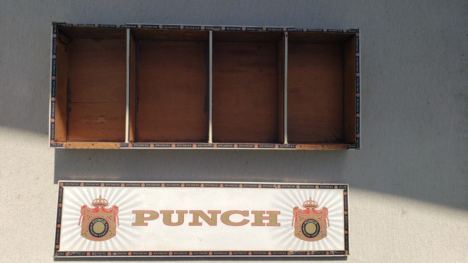 Punch Cigar Box Empty Wooden 23\