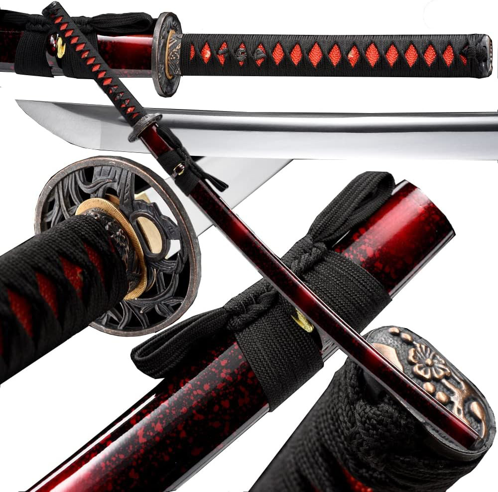 Handmade Japanese Sword | Samurai Katana Sword | Traditional Heat Tempered, Full