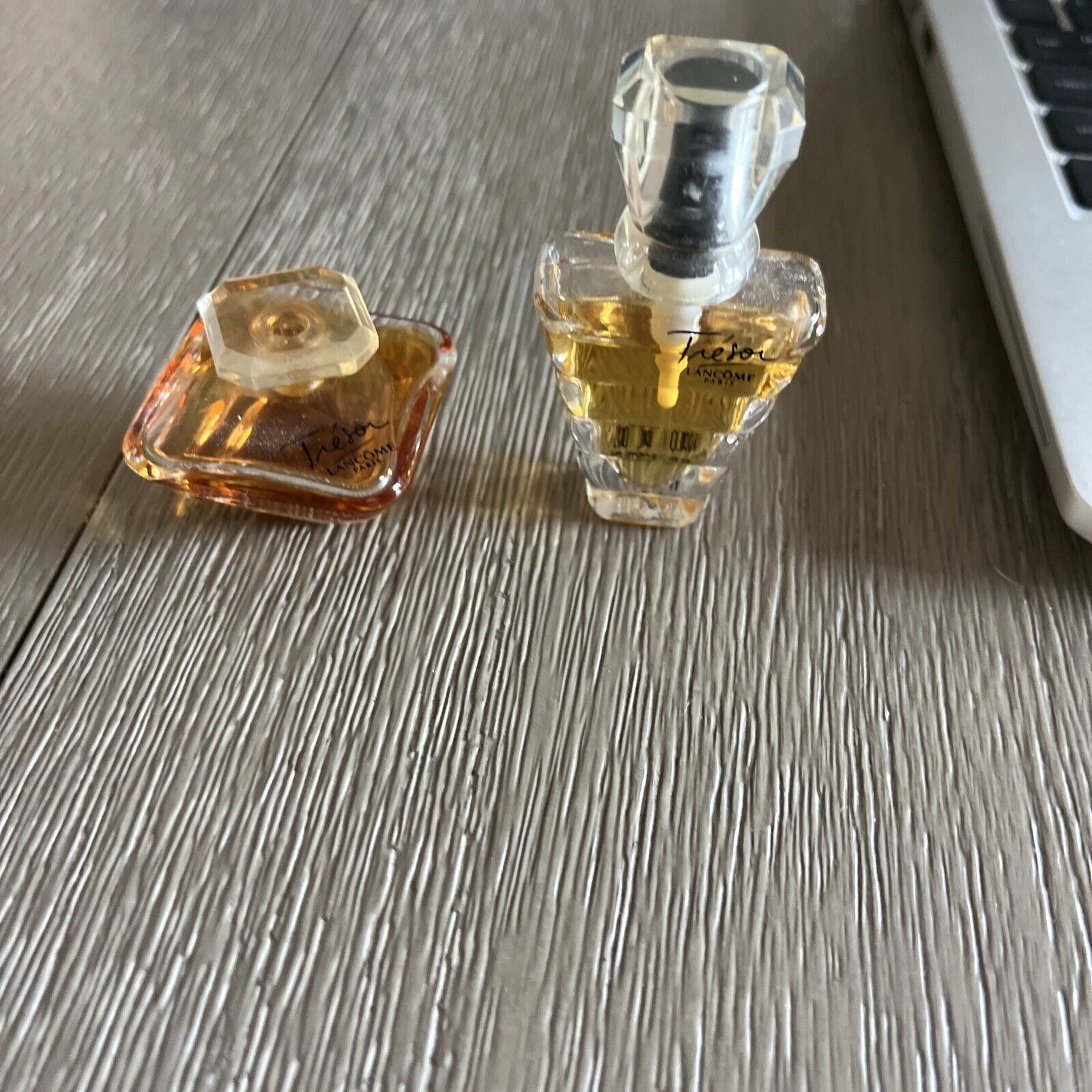 Two Vintage Tresor Lancôme Sample Size Perfume Bottles Made In Paris