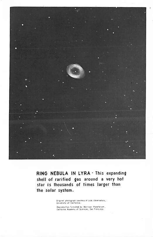 Postcard Astronomy: RPPC Ring Nebula in Lyra, from Lick Observatory