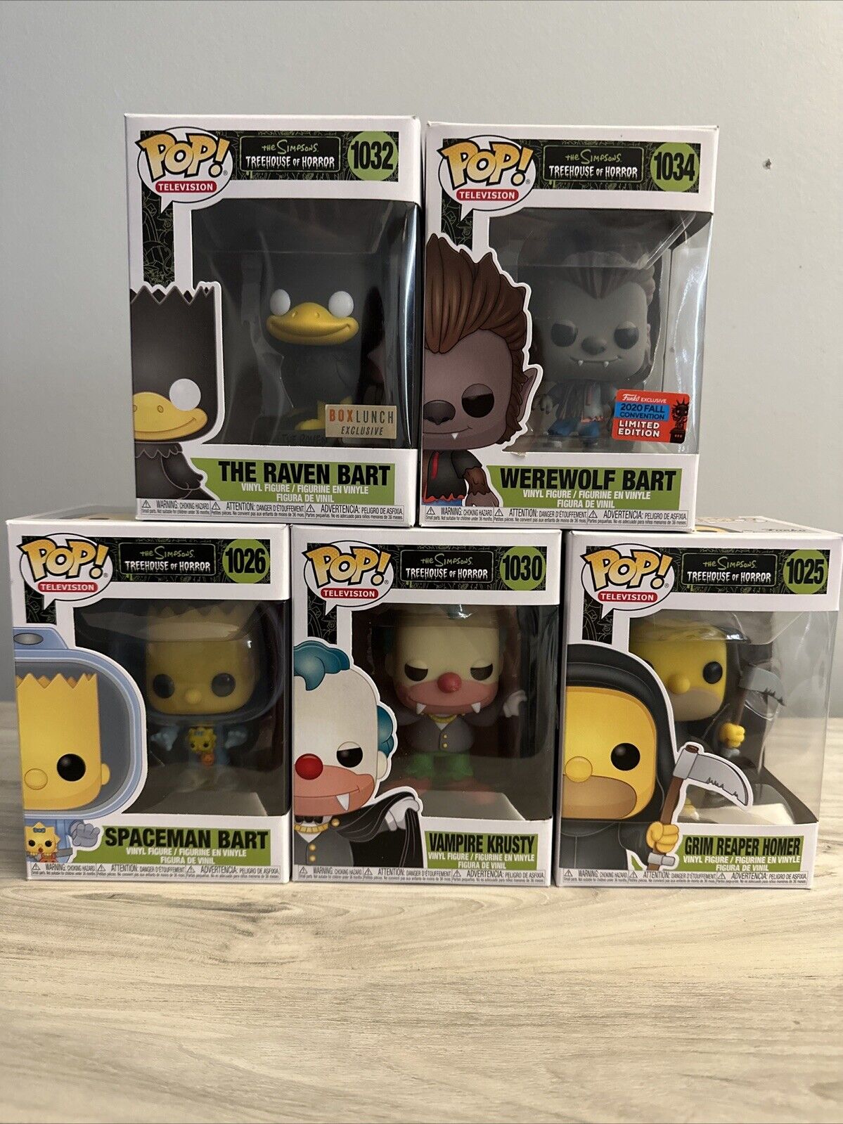 Funko Pop THE SIMPSONS TREEHOUSE OF HORROR Set of 5