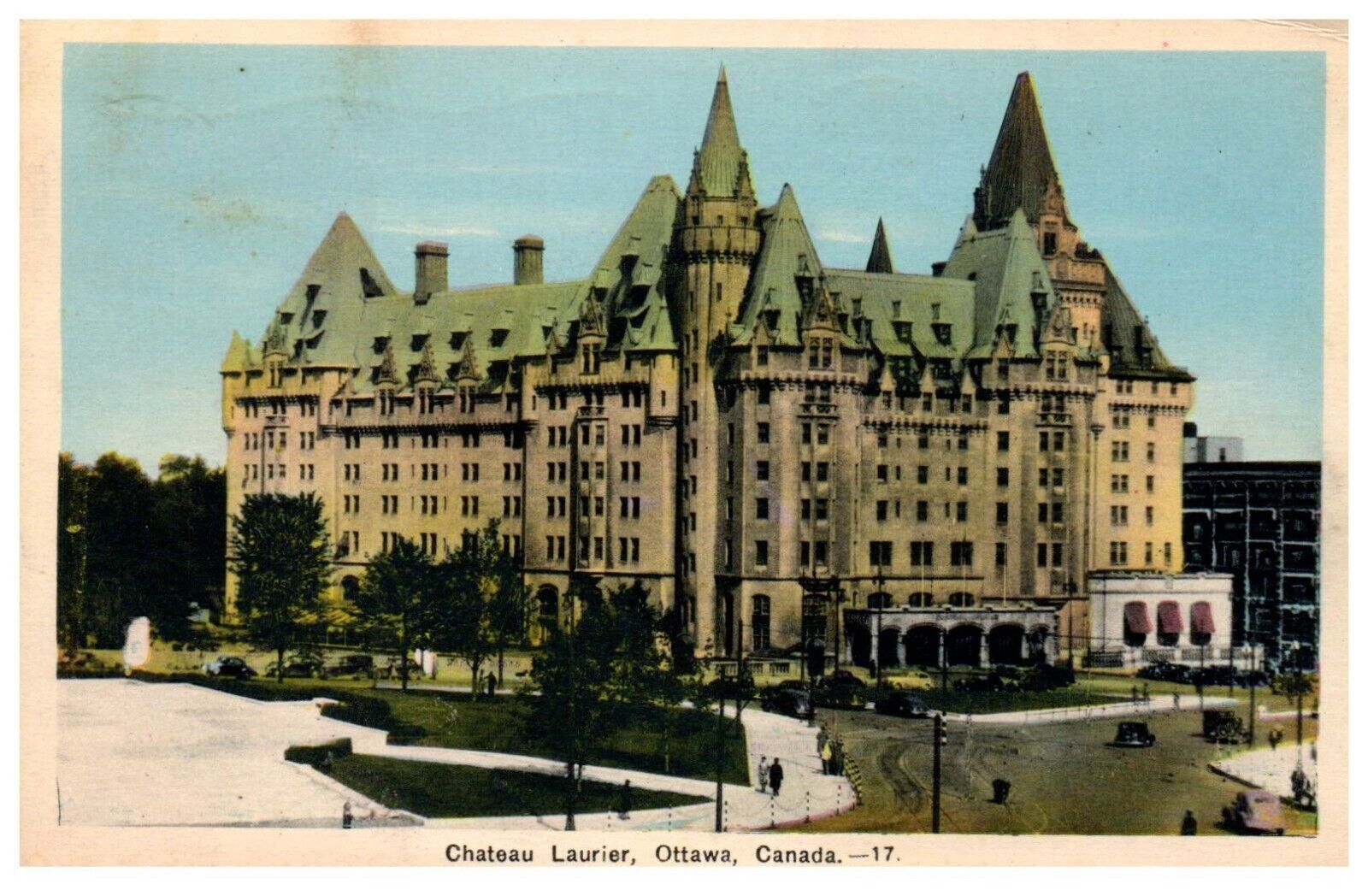 Chateau Laurier Ottawa Canada Postcard WRITING Posted 1941