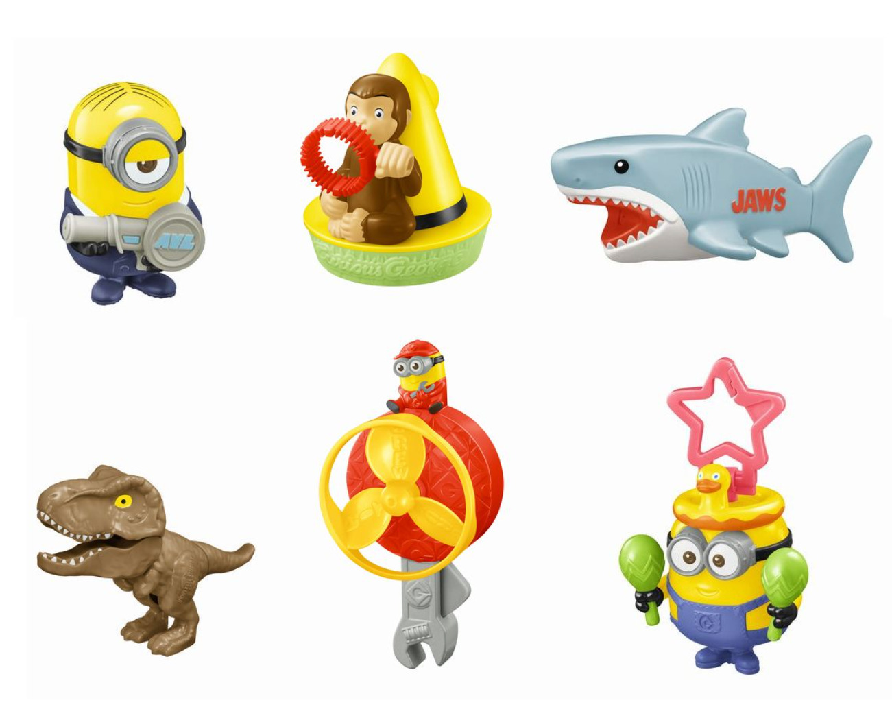 USJ  Happy Meal Toys 2024 Complete Set of 6 types Complete Minion Jaws T-Rex