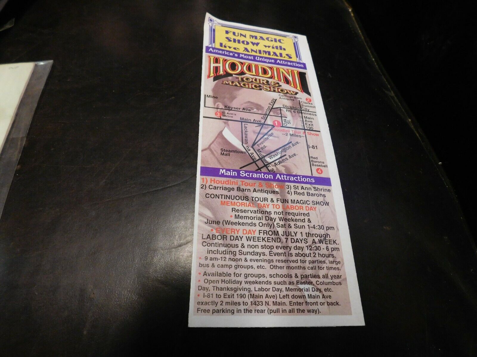 Magic & Magicians Magazine Houdini Tour & Magic Show Scranton, PA
