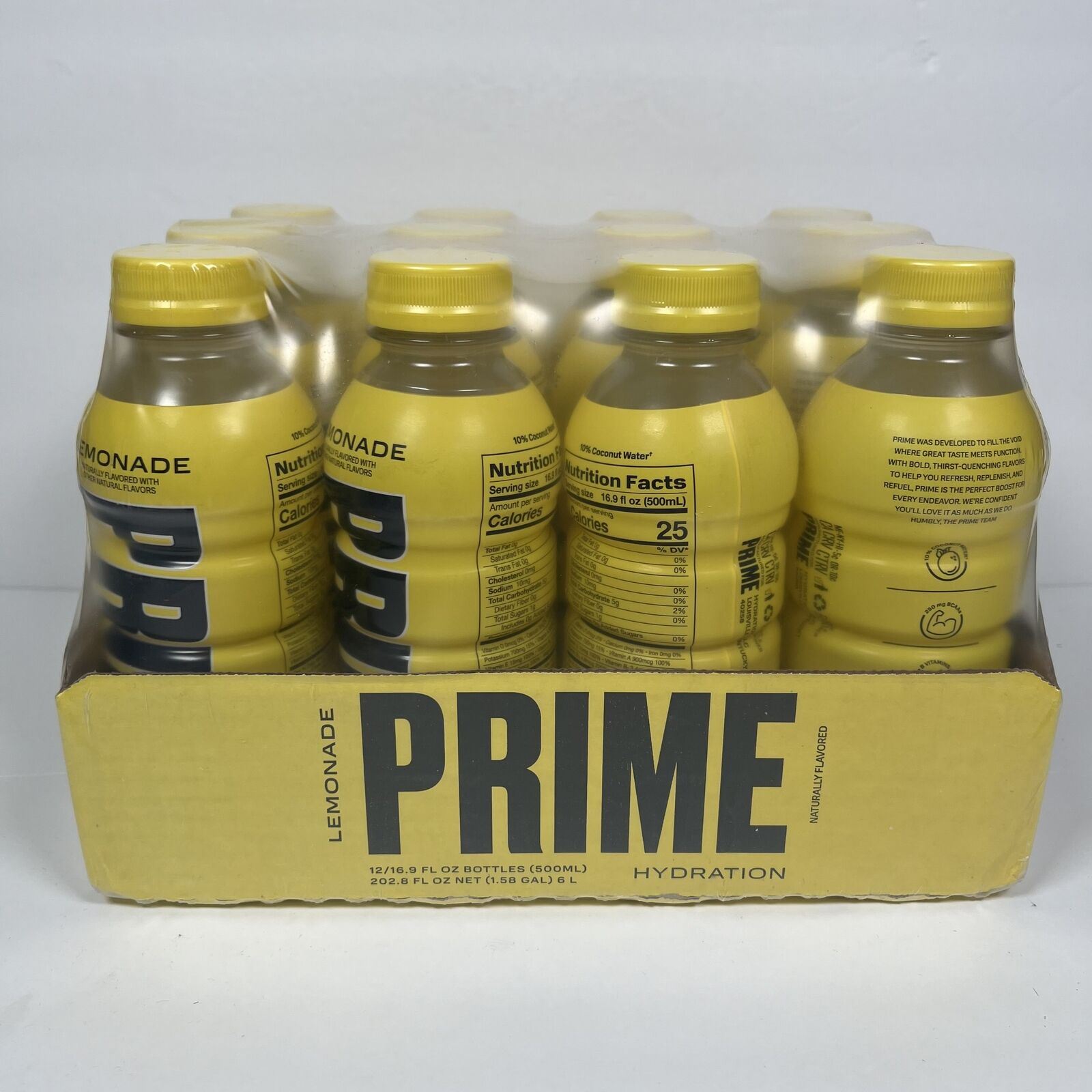 Prime Hydration Lemonade 12 Pack New Flavor, 16.9 Fl. Oz. Each