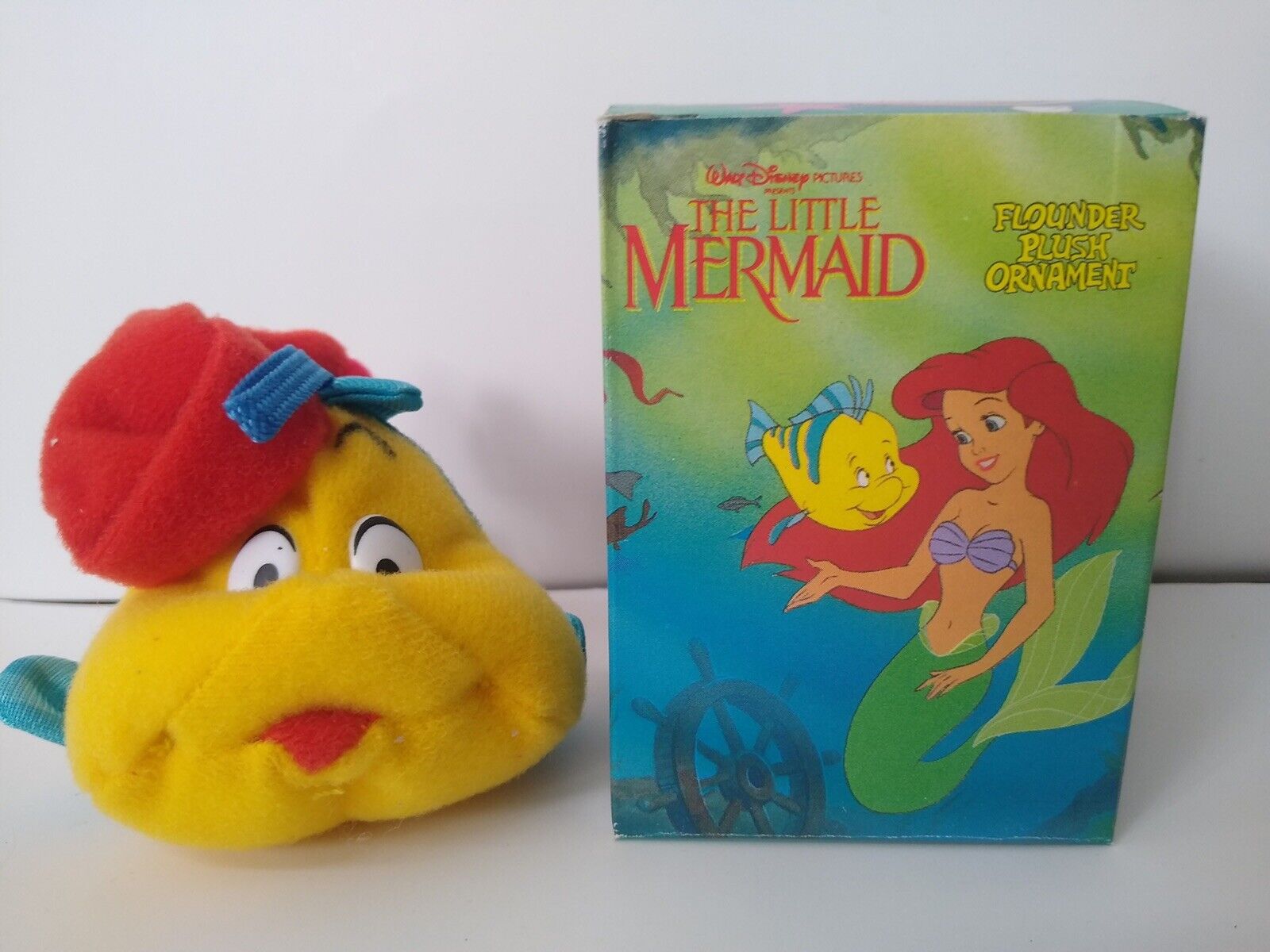 Little Mermaid/McDonald’s 1989 Flounder Plush Ornament - BRAND NEW