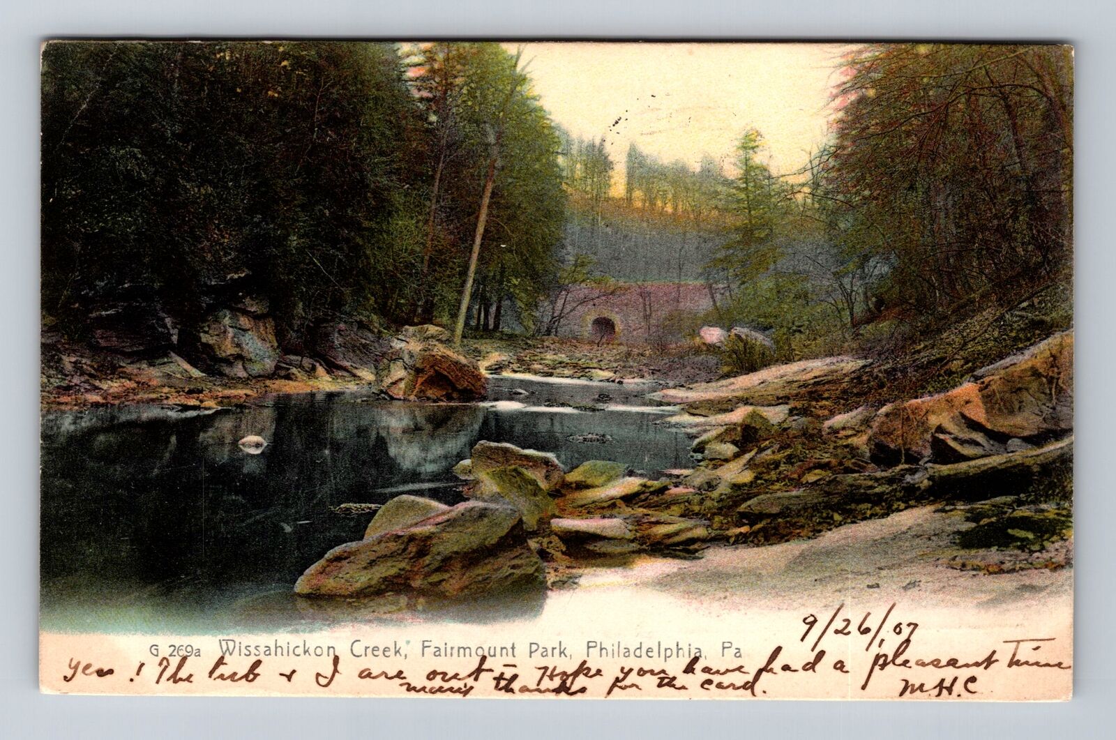 Philadelphia PA-Pennsylvania, Scenic Wissahickon Creek Vintage c1907 Postcard