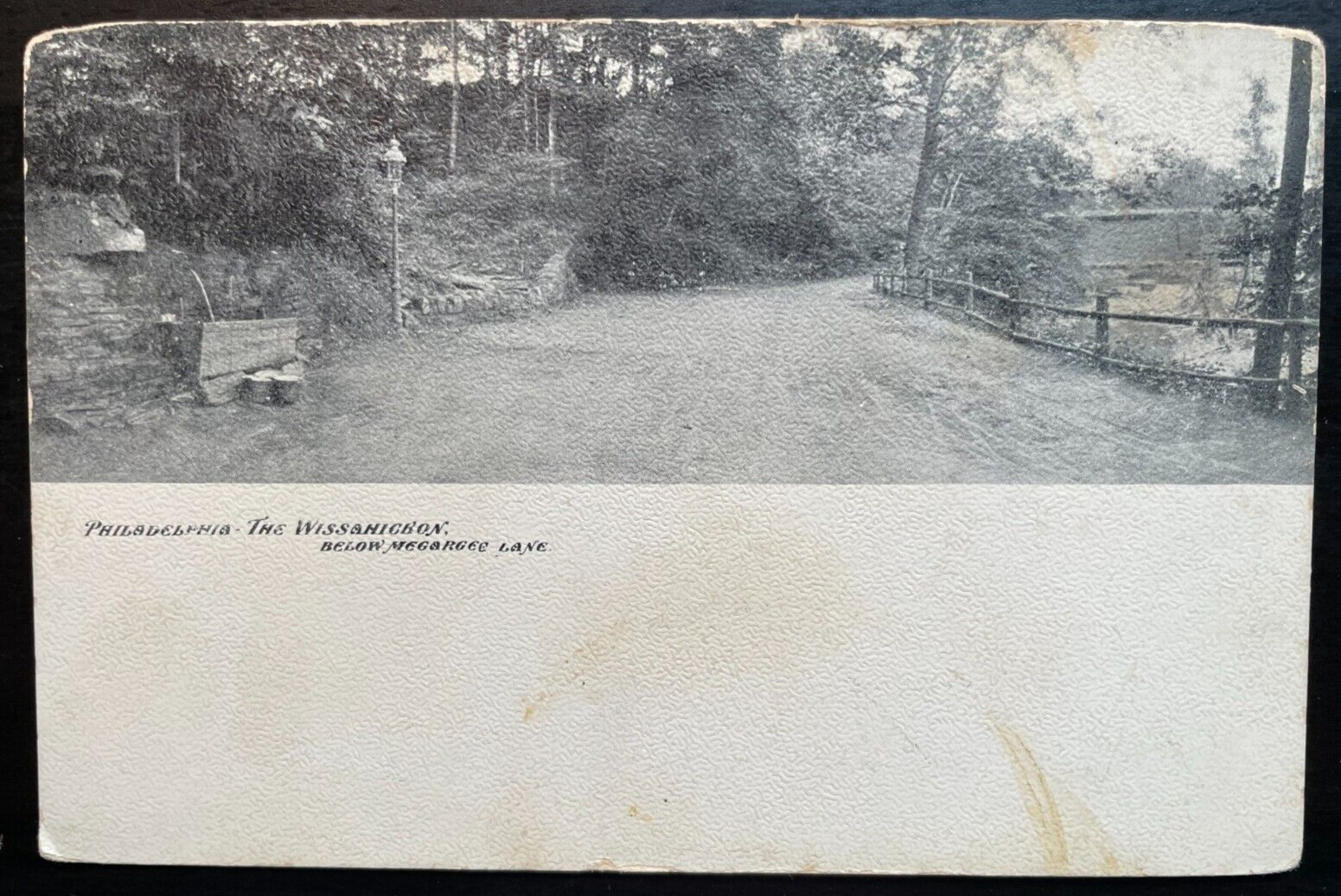Vintage Postcard 1901-1907 Philadelphia to Wissahickon, below Megargee Lane