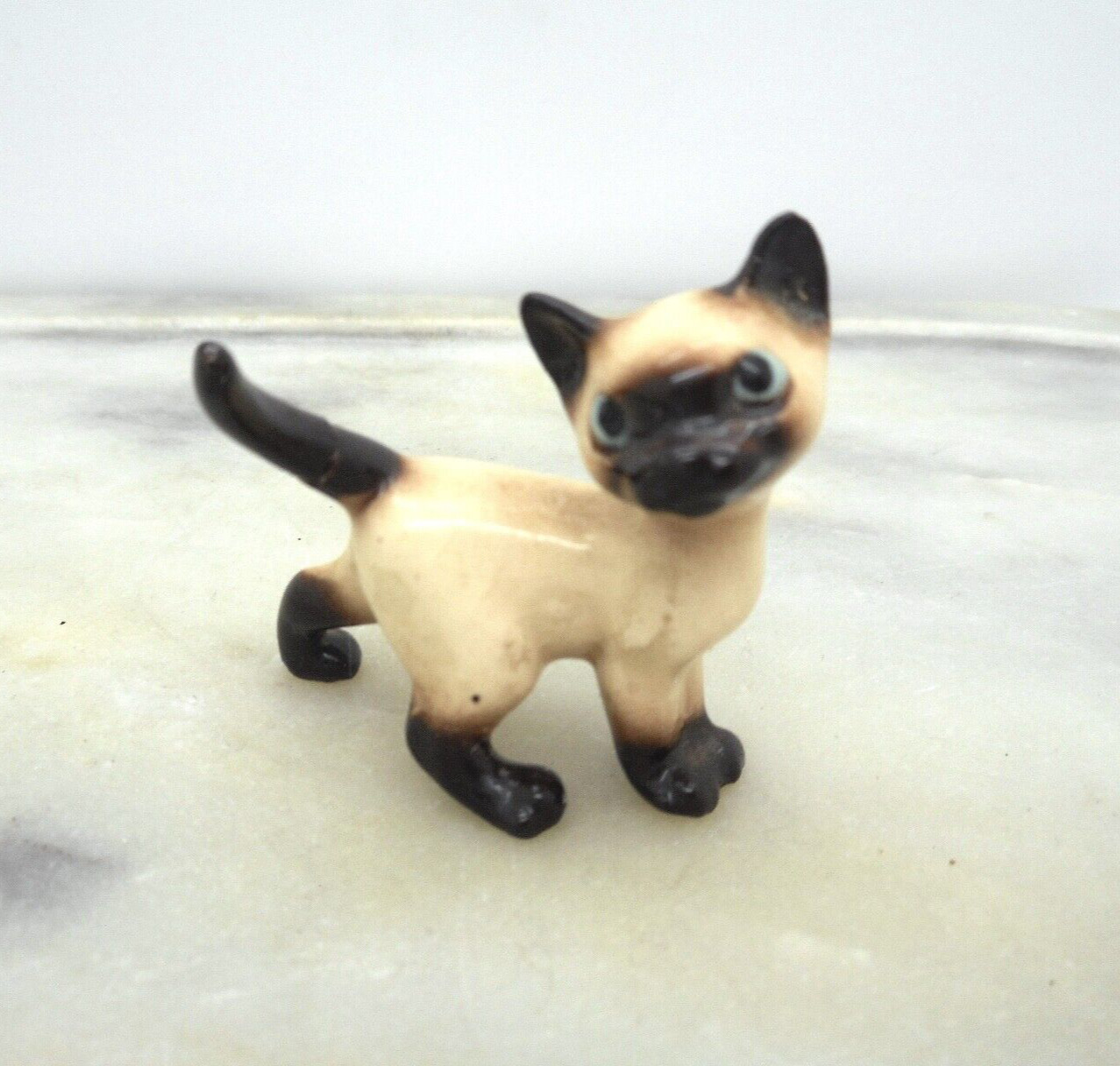 Repaired Vintage Hagan Renaker Discontinued Cat 1 Figurine 1970\'s Collectible