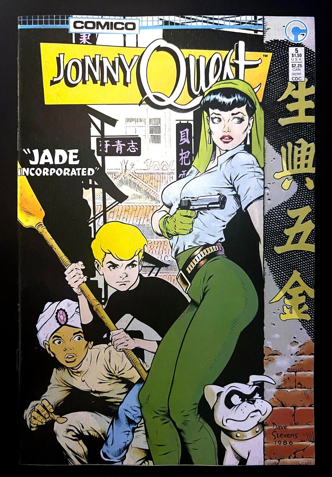 JONNY QUEST #5 Dave Stevens Jezebel Jade Cover Comico 1986