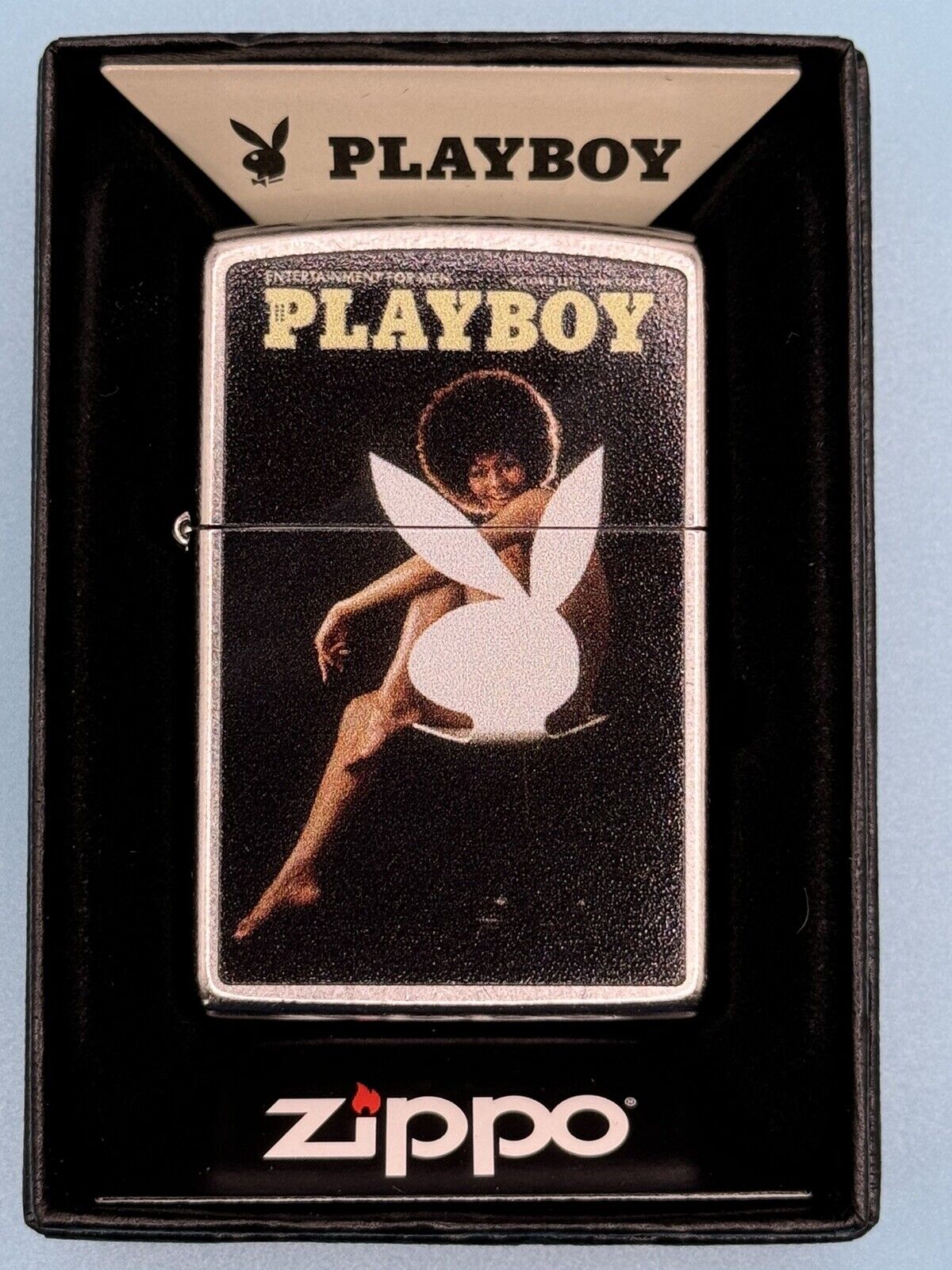 Vintage October 1971 Playboy Magazine Cover Zippo Lighter NEW In Box Rare Pinup