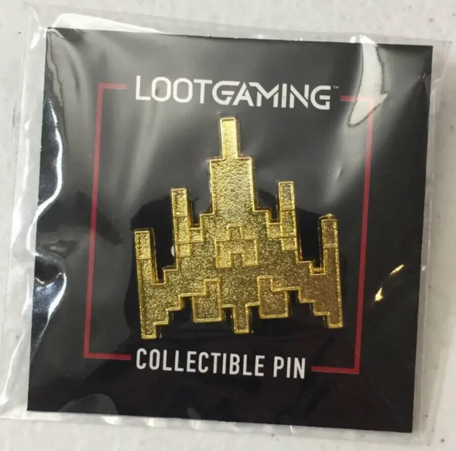 Loot Crate Gaming Galaga Gold Variant Pin